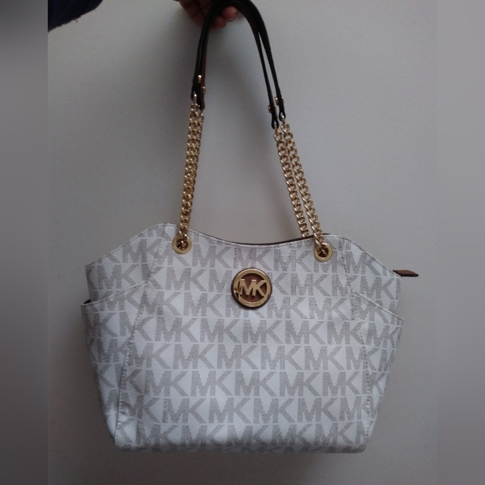 Michael Kors Jet Set Travel Shoulder bag Chain Strap Leather Logo Purse Tote